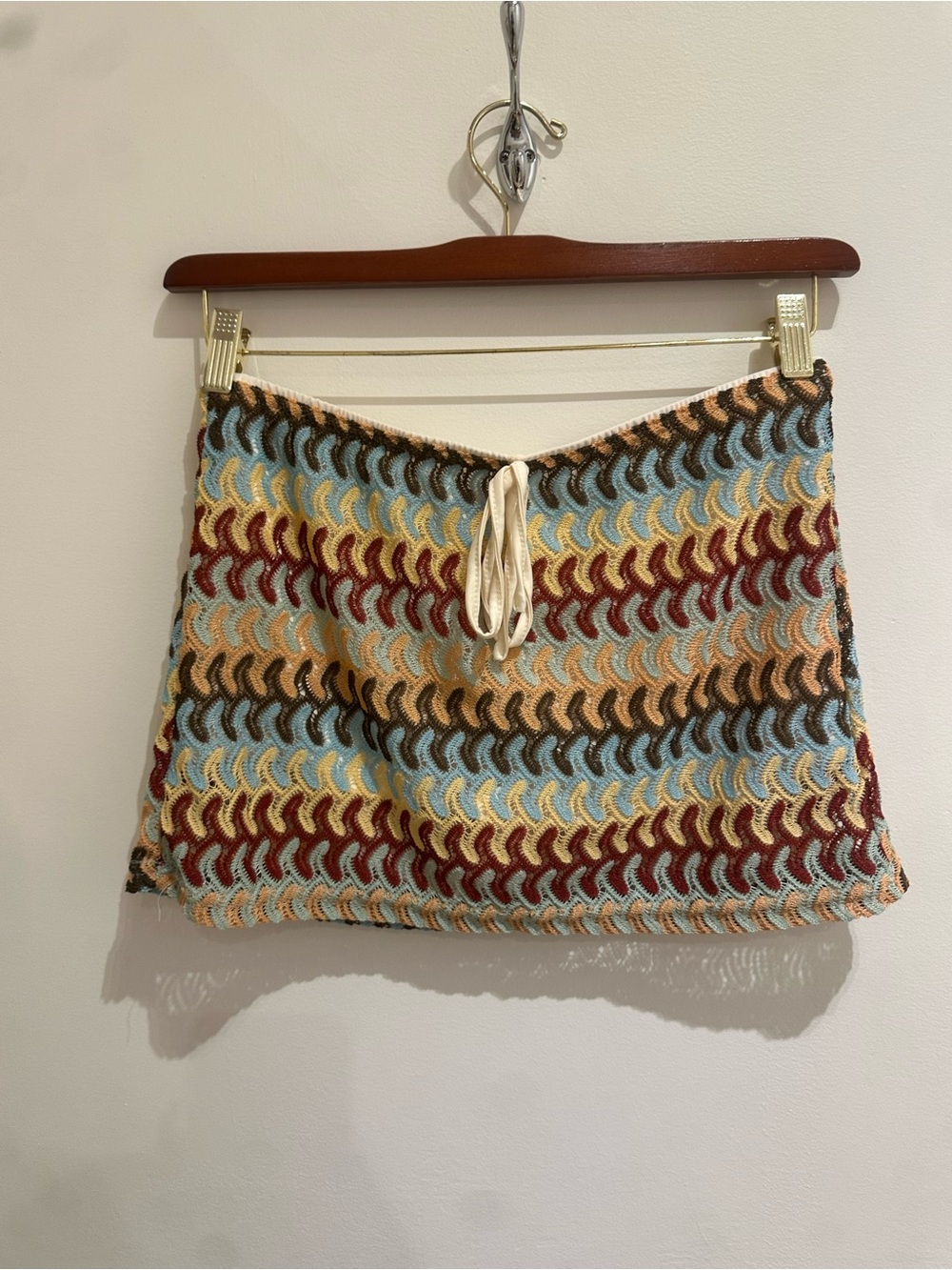 Crochet Wave Mini Skort Medium